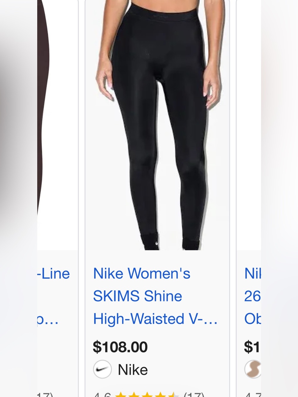 SKIMS Women's Black High-Rise Shine Leggings
